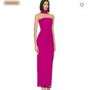 Solace London Amari Maxi Dress in Fuchsia. Size: US 6/UK 10